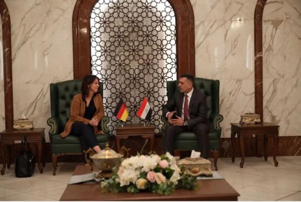 بالصور ….العيداني يستقبل وزيرة الخارجية الالمانية